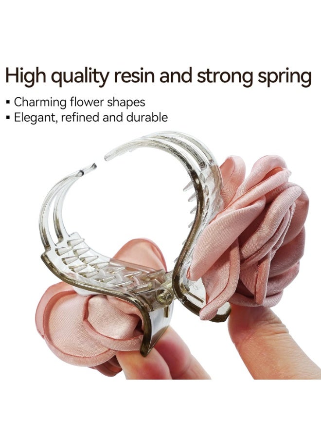 CLENEA 3Pcs Hair Clip Medium, 1.61 Inch Small Hair Claw Clips for High Ponytail,Shark Hair Clips (3 colors) - Image 3